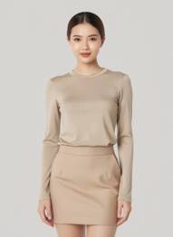 Top beige MANGO femme