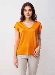 T-shirt orange PIECES femme
