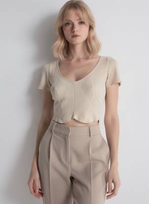 T-shirt beige TALLY WEIJL femme