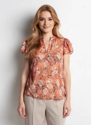 T-shirt orange GARCIA femme