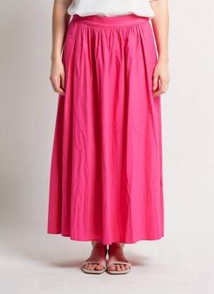 Jupe longue rose MANGO femme