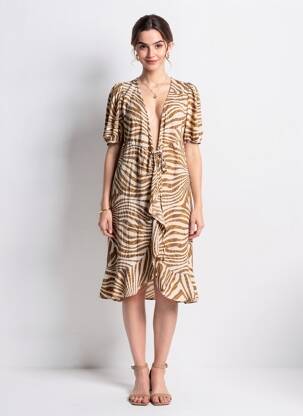Robe courte marron ONLY femme