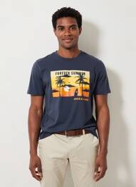 T-shirt bleu JACK & JONES homme
