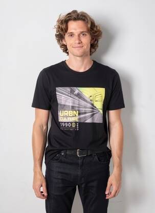 T-shirt noir JACK & JONES homme