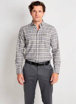Chemise manches longues gris LYLE & SCOTT homme