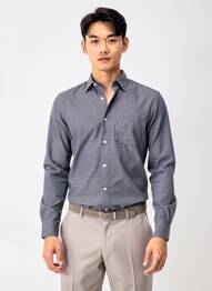 Chemise manches longues bleu JACK & JONES homme