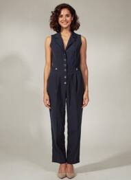 Combi-pantalon bleu MORGAN femme