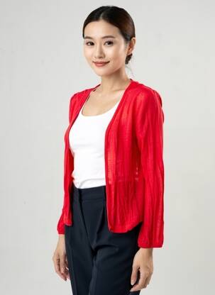 Gilet manches longues rouge STREET ONE femme