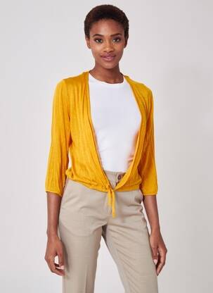 Gilet manches longues jaune STREET ONE femme
