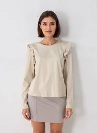 Top gris MANGO femme