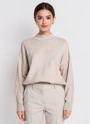 Pull beige MANGO femme
