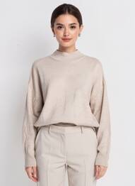 Pull beige MANGO femme