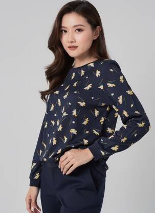 Sweat-shirt bleu TOM TAILOR femme