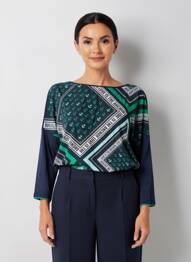 Top bleu CECIL femme