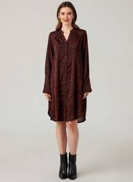 Robe mi-longue rouge NÜ femme
