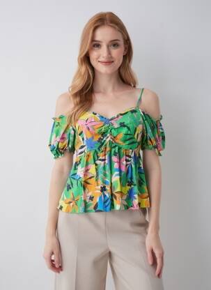Top vert NAF NAF femme