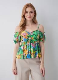 Top vert NAF NAF femme
