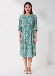 Robe mi-longue vert ONLY femme