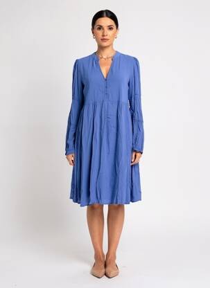 Robe mi-longue bleu MOLLY BRACKEN femme