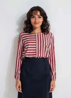 Chemisier rouge CECIL femme