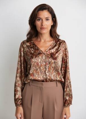 Chemisier marron BELLITA femme