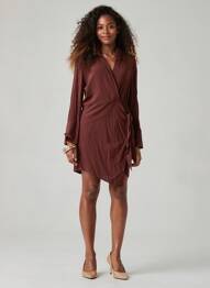 Robe courte marron MANGO femme