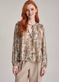 Chemisier marron MANGO femme