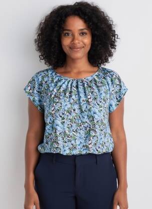 Top bleu MORE & MORE femme