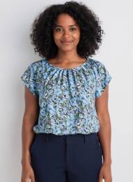 Top bleu MORE & MORE femme
