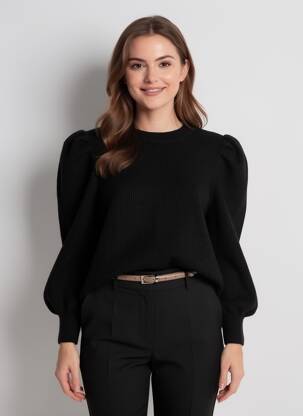 Pull noir JACQUELINE DE YONG femme