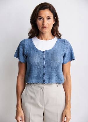 Gilet manches courtes bleu MOLLY BRACKEN femme