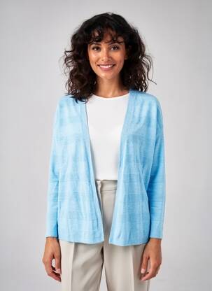 Gilet manches longues bleu STREET ONE femme