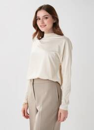 T-shirt beige MANGO femme