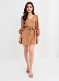 Robe longue marron JACQUELINE DE YONG femme