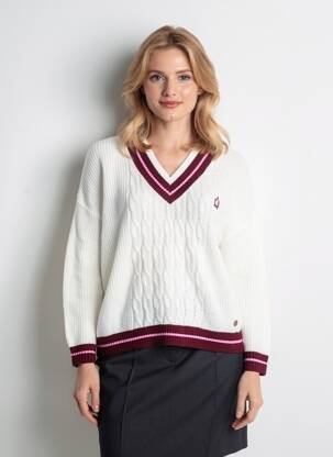 Pull blanc BROWNIE femme