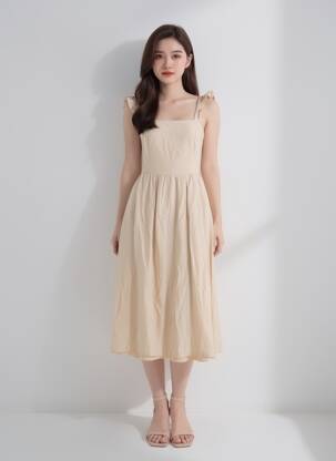 Robe courte beige ONLY femme