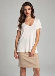 T-shirt blanc PLEASE femme