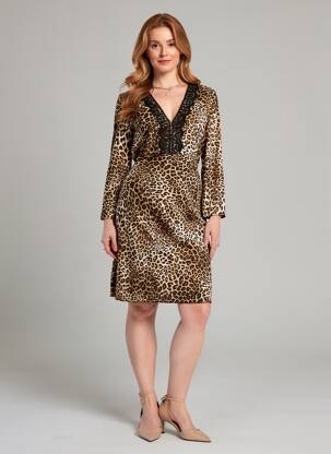 Robe courte marron AMELIE & AMELIE femme