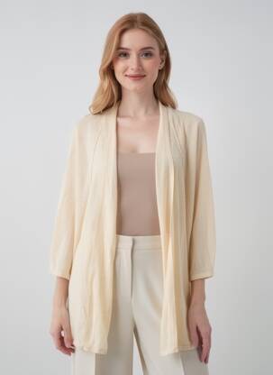 Gilet manches courtes beige TOM TAILOR femme