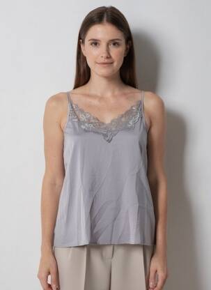 Top argent JACQUELINE DE YONG femme