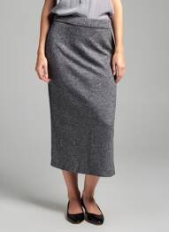 Jupe longue argent ASTRID BLACK LABEL femme
