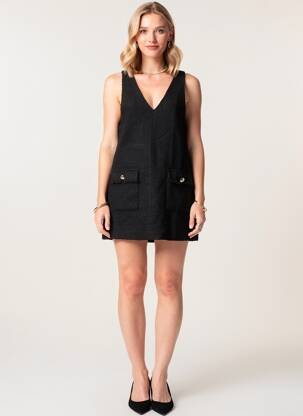 Robe courte noir MANGO femme