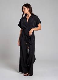 Combi-pantalon noir MANGO femme