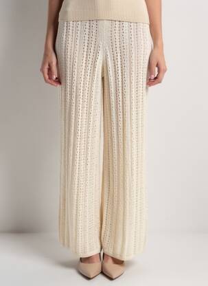 Pantalon droit beige JACQUELINE DE YONG femme