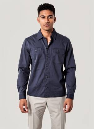 Chemise manches longues bleu JACK & JONES homme