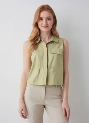 Chemisier vert JACQUELINE DE YONG femme