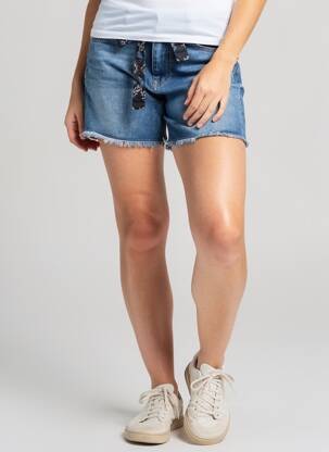 Short bleu SUPERDRY femme