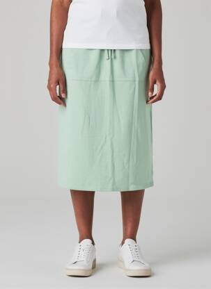 Jupe mi-longue vert MANGO femme