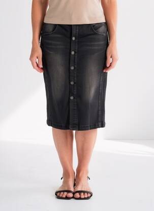 Jupe mi-longue bleu STREET ONE femme