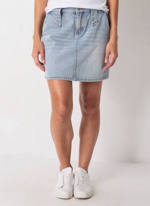 Jupe courte bleu MORGAN femme
